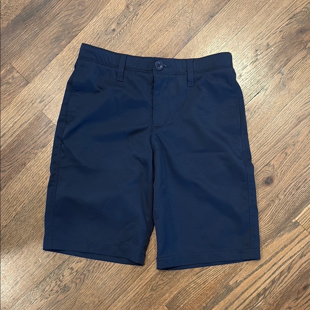 Under Armour Blue Flat Front Shorts Tailored Fit